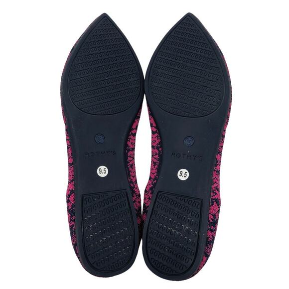 Rothy's The Point Fuchsia Navy Snake Retired Women’s Size 9.5 - Picture 7 of 10